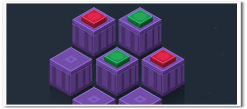 指定された順番にブロックを積むパズルゲーム　Stacko