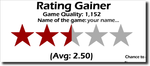 シンプルな放置系ゲーム　Rating Gainer