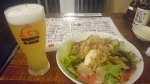 大山Gビール&岩のりサラダ